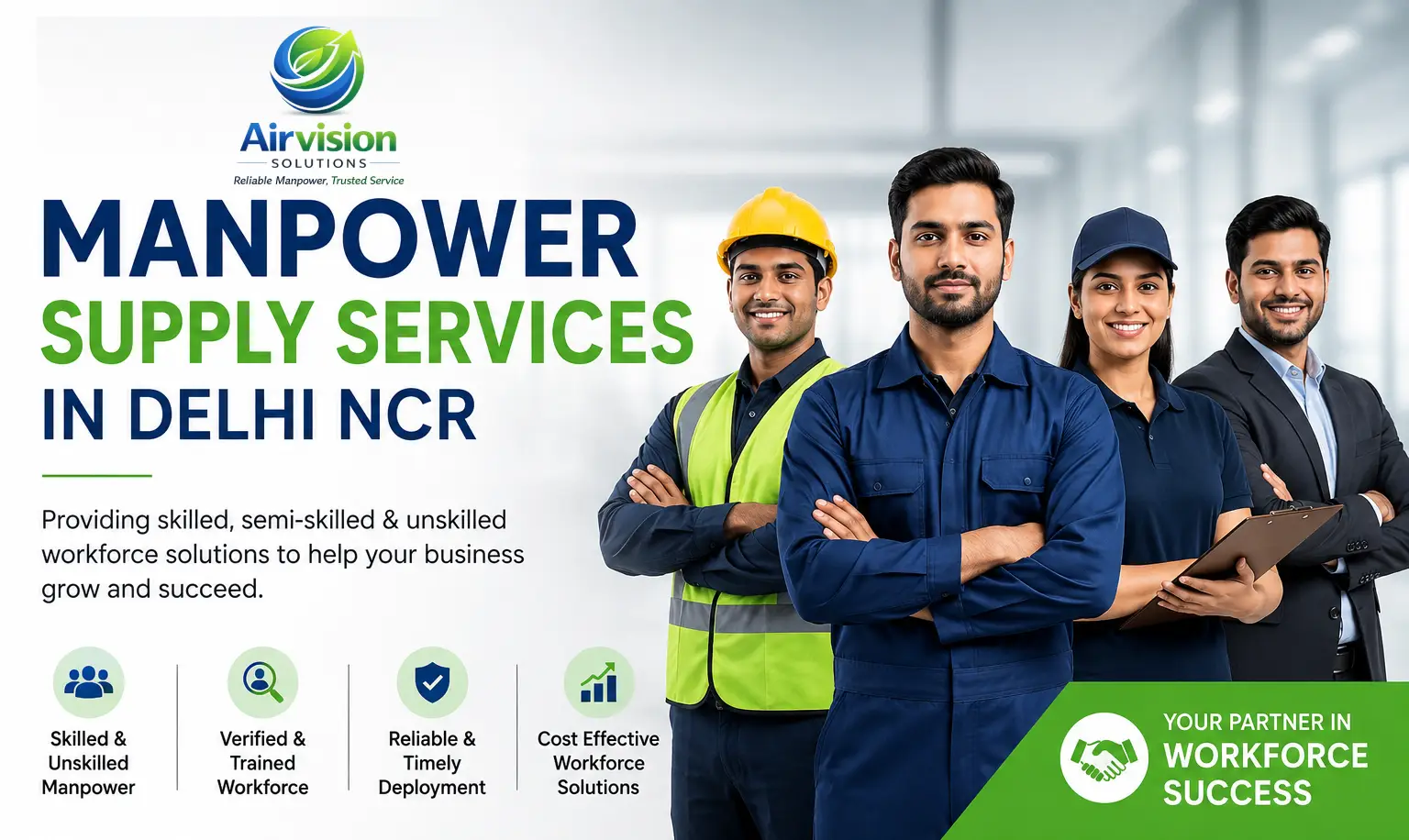 Professional Manpower Supply Services in Delhi NCR | Airvision Solutions